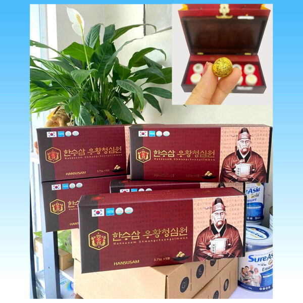 An Cung Ngưu Thanh Tâm Hoàn Hansusam Uhwangcheongsimwon Hộp 5 Viên 3,75g Hàn Quốc – Hoạt Huyết Dưỡng Não 2