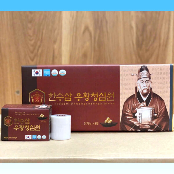 An Cung Ngưu Thanh Tâm Hoàn Hansusam Uhwangcheongsimwon Hộp 5 Viên 3,75g Hàn Quốc – Hoạt Huyết Dưỡng Não 6