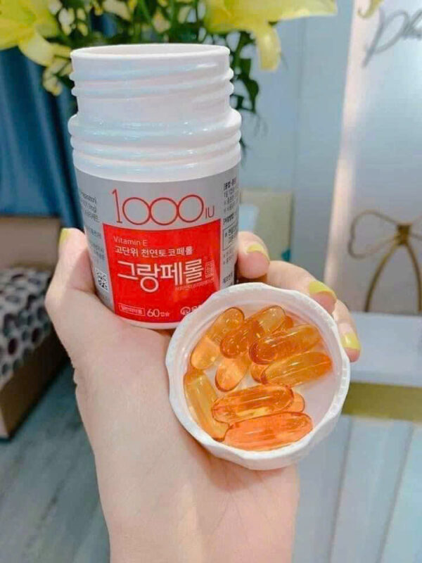 Viên uống Vitamin E 1000IU Hàn Quốc hộp đỏ 60 viên - Chống lão hoá