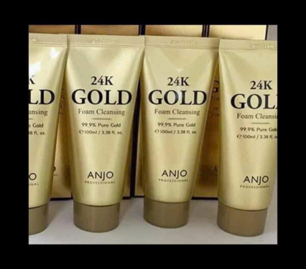 Sữa rửa mặt Anjo 24k Gold 100 ml Hàn Quốc - Chứa 99,9% vàng nguyên chất