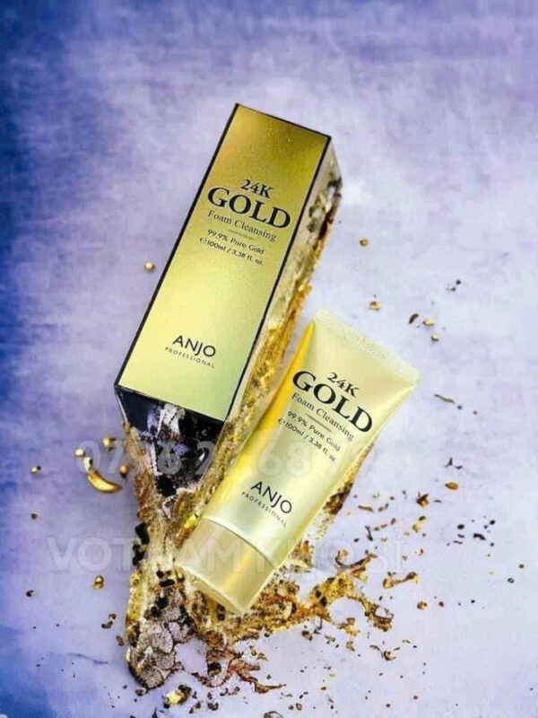 Sữa rửa mặt Anjo 24k Gold 100 ml Hàn Quốc - Chứa 99,9% vàng nguyên chất