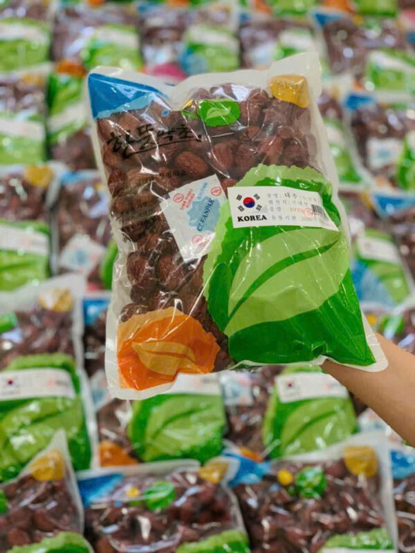 Táo Đỏ Sấy Khô Samsung Boeun Jujube Hàn Quốc Hộp 1kg (Táo Cành)